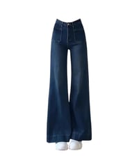 ハイウエスト スリム効果 フレア デニムパンツ  ジーンズ デニム レディース