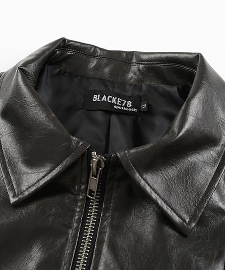 欧米ファッション ストリート ジッパー 翻えり 長袖 合成皮革 パイロットジャケット