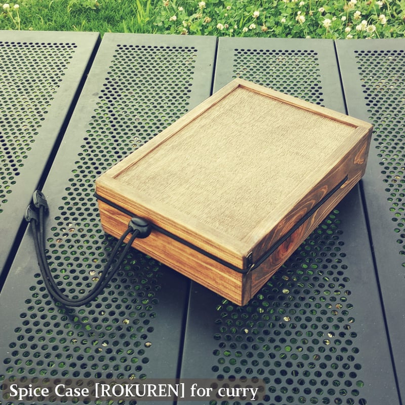 受注制作】スパイスケース 【六連】木製 キャンプ キッチン スパイス