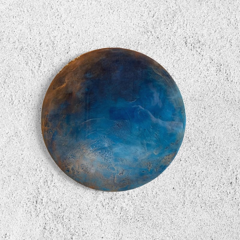 抽象画レジンアート 丸40サイズ（40cm） | Mura Living