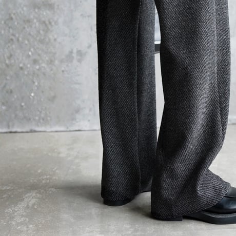 soft brushed straight wool-like pants　MA1716