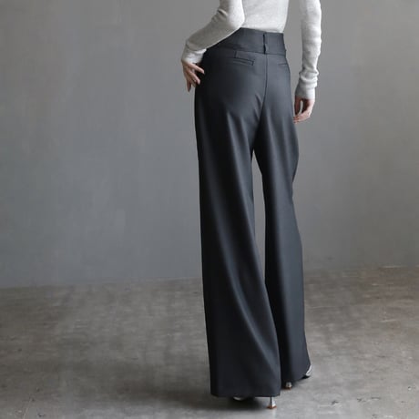 high waist ribbon wide trousers　MA1674