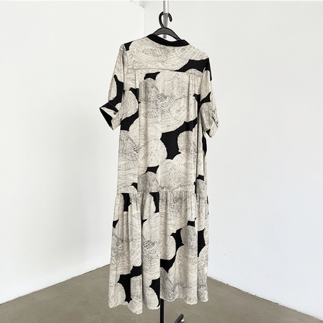 abstract pattern flowy onepiece　MA1456