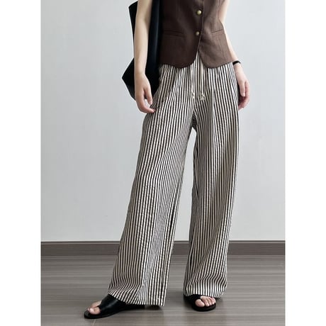 stripe wide-leg pants　MA1103