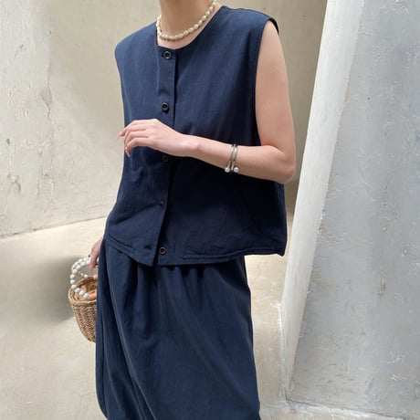 sleeveless vest balloon skirt setup　MA1954
