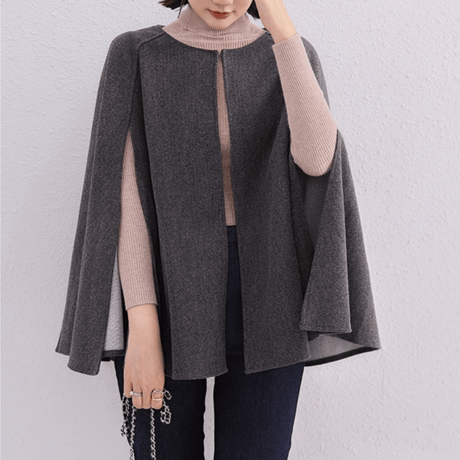 slit sleeve poncho coat　MA1640