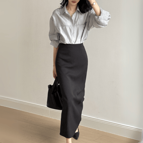 sleek midi skirt　MA1565