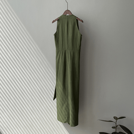 fluid drape vneck dress　MA1566