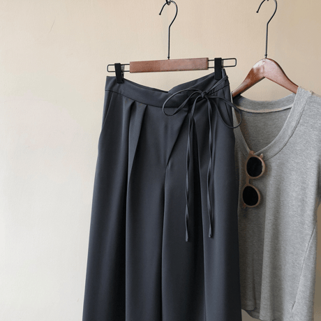 ribbon waist wide pants　MA1575