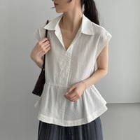 skipper peplum sleeveless blouse　MA1969