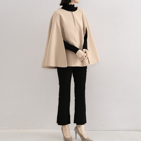 slit sleeve poncho coat　MA1640