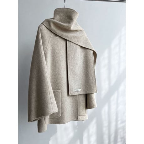 collarless coat & scalf set　MA1300