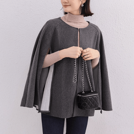 slit sleeve poncho coat　MA1640