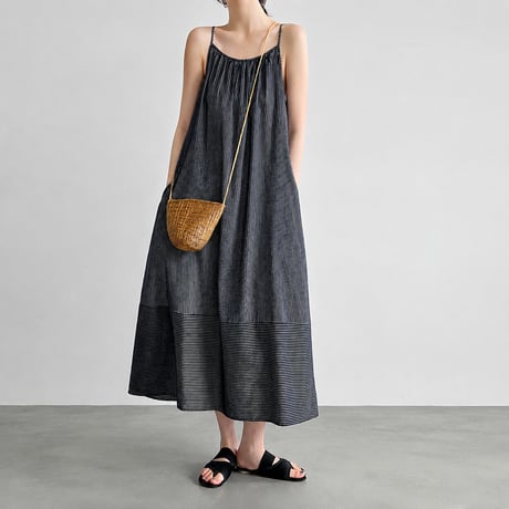 stripe camisole long dress/2color　MA1984