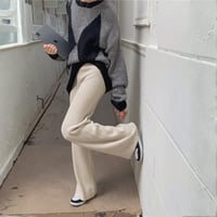 cable line knit straight pants　MA1762