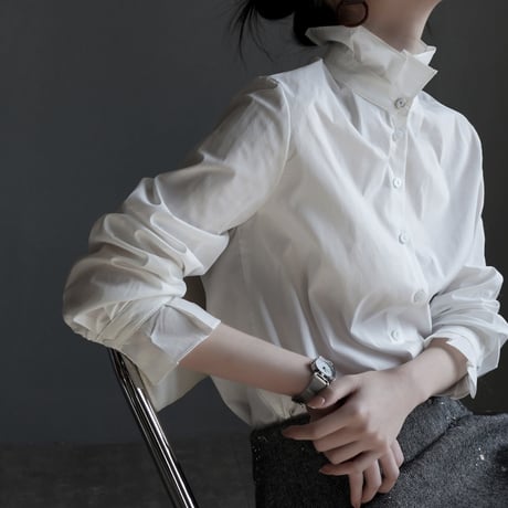 slim line stand collar shirt　MA1916