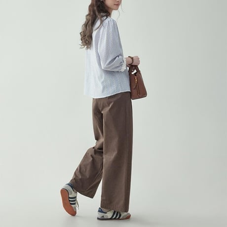 small flower striped designed blouse　MA1172