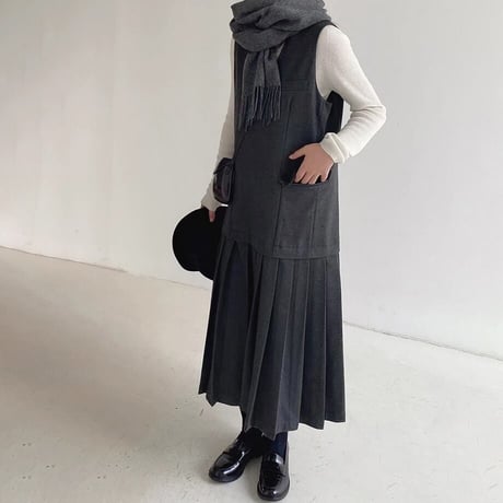v neck jumper skirt　MA1117