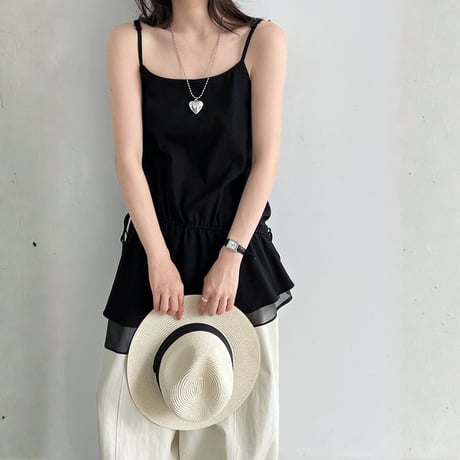 drawstring double hem camisole tops　MA1963