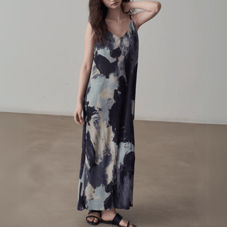 abstract print camisole onepiece　MA1429