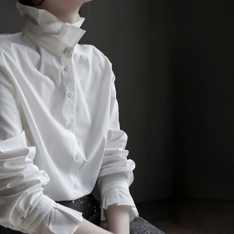 slim line stand collar shirt　MA1916