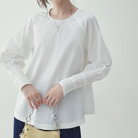 pleated cuff design tops　MA1183