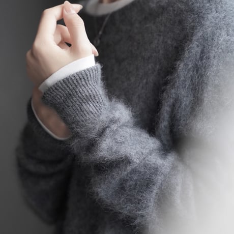 cashmere wool fluffy loose knit　MA1669
