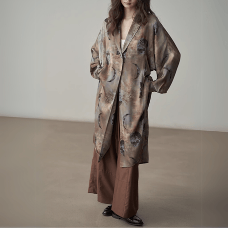 moon print long shirt　MA1417