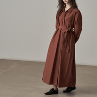 loose shirt dress with waist belt　MA1392