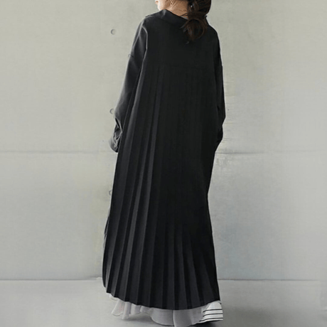 backpleats long shirt dress　MA1641