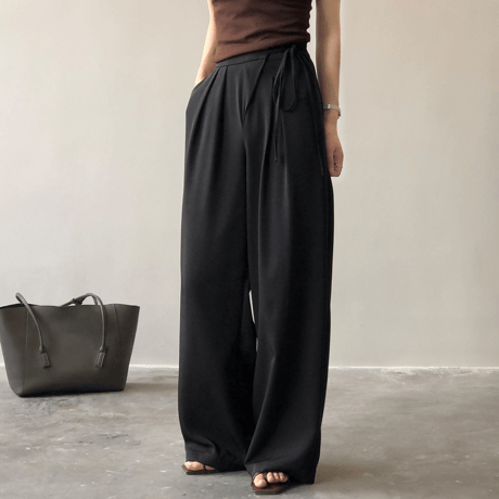 ribbon waist wide pants　MA1575