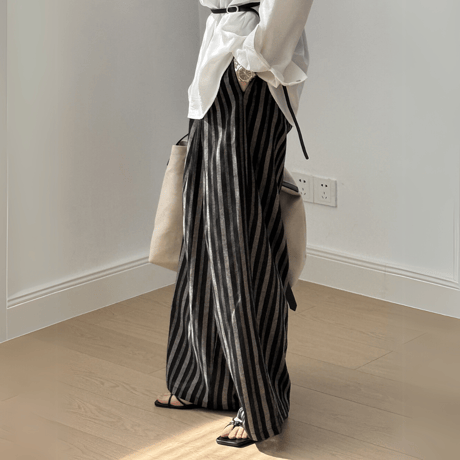 stripe relax wide pants　MA1560