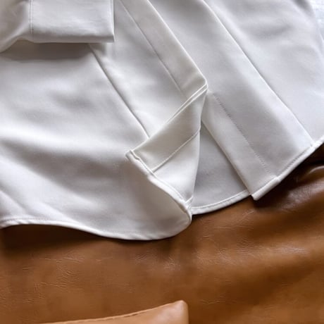 no collar frill shoulder blouse　MA1859