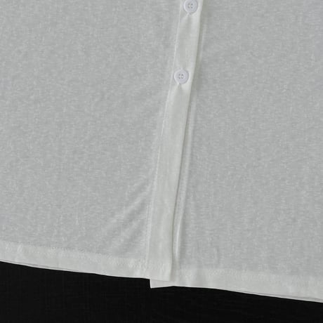 back button sheer long sleeve tops　MA1977