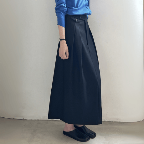high-waist tuck flare skirt　MA1626