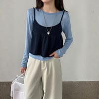 sheer inner knit cami set　MA1910