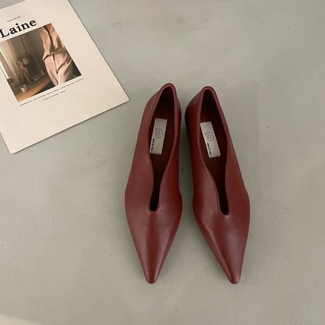 pointed v-cut shoes /3color　MA1101