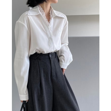 lace designed shirt　MA1171