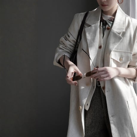 french lapel longline tailored jacket　MA1918
