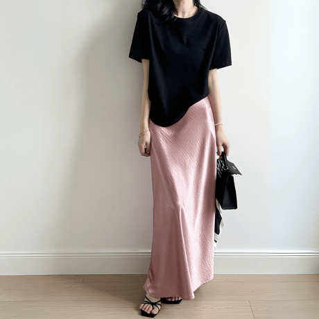 shiny silky skirt　MA1570