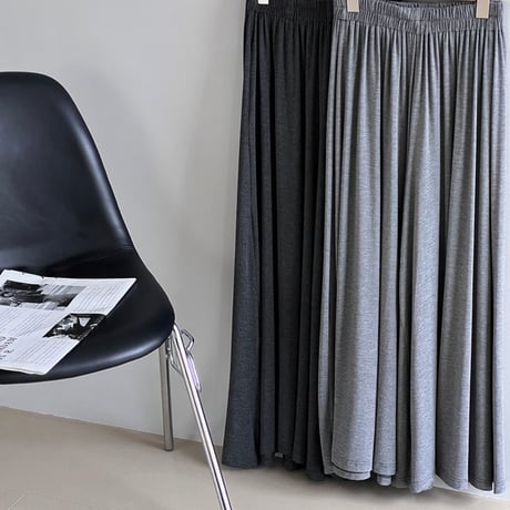 gray drape wide skirt pants　MA1966