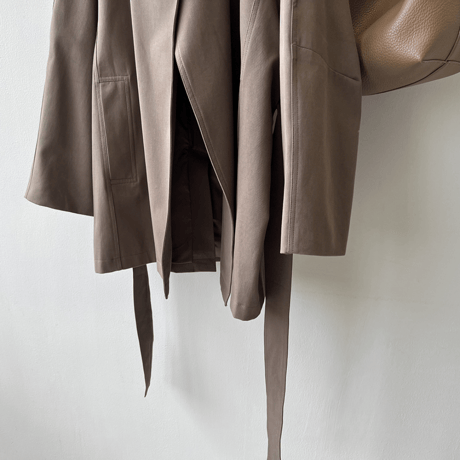 stand collar mid-length trench coat　MA1616