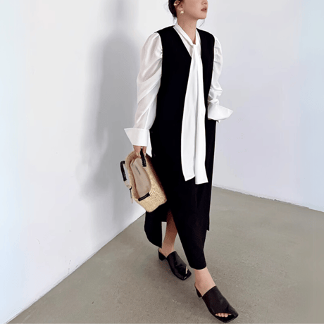 layered sleeveless long onepiece　MA1449
