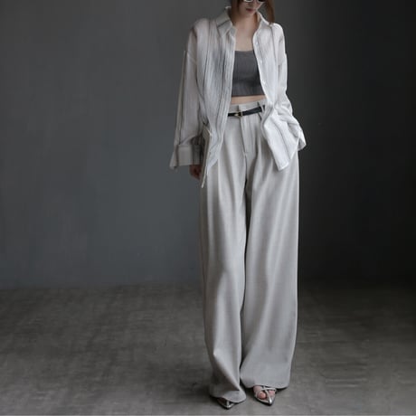high waist drape commuter pants 　MA1675