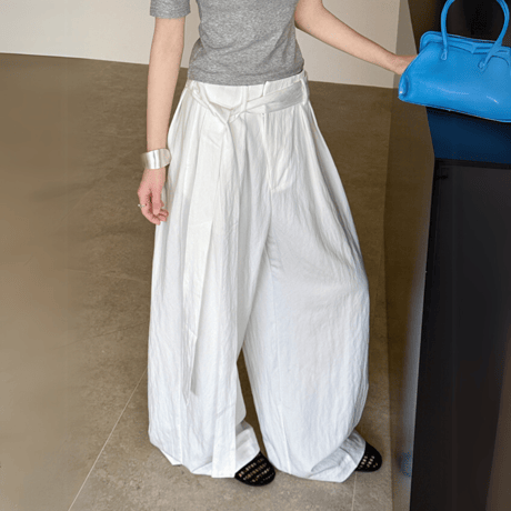 belted volume line pants　MA1532
