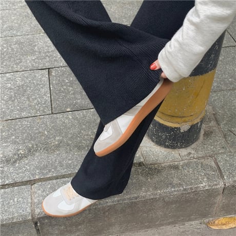 cable line knit straight pants　MA1762