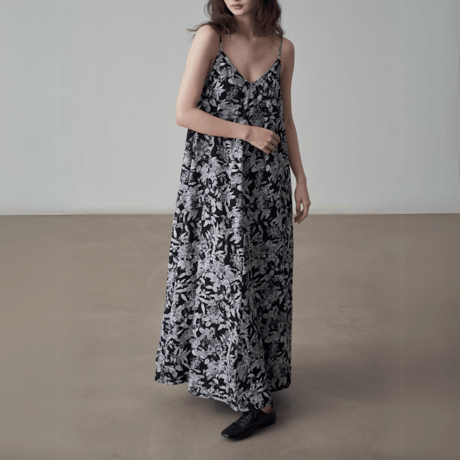 botanical design cami onepiece　MA1424