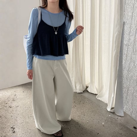 sheer inner knit cami set　MA1910
