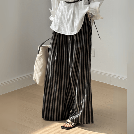 stripe relax wide pants　MA1560