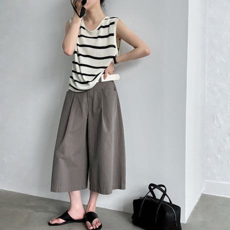 border knit sleeveless vest　MA1967
